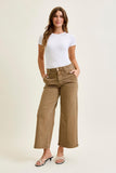 Judy Blue Golden Brown Wide Leg Ankle Pant