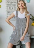 Ribbed Knit Overall Rompers