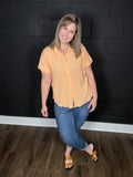 Crinkle Button Down Blouse