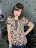 Brown Leopard Short Sleeve