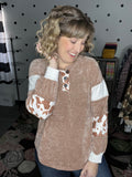 Cow Print Chenille Sweater