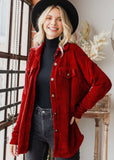 Red Chenille Shacket