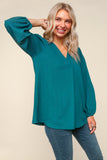 Crinkle Woven Blouse