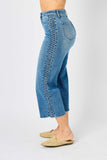 Judy Blue | Braid Detail Wide Leg Crop