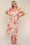 Blush Floral Chiffon Dress