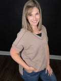 Alyssa's Favorite Ribbed Knit Tee