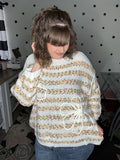 Oversized Confetti Stripe Popcorn Sweater