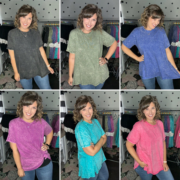 Oversized Crinkle Washed Tee