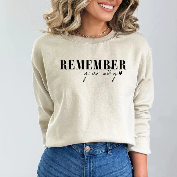 Remember Your Why - Crew Neck Fleece