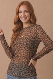 Cheetah Mesh Top