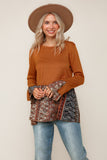 Bohemian Rust Babydoll Long Sleeve