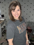 Glitter Embroidered MAMA Tee