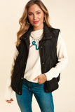 Quilted Snap Up Vests | 3 Colors