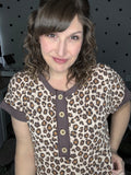 Brown Leopard Short Sleeve