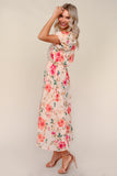 Blush Floral Chiffon Dress
