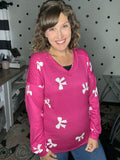 Magenta & Bows Long Sleeve