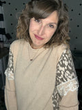 Taupe & Leopard Sweater