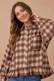 Oversized Plaid Flannel Babydoll