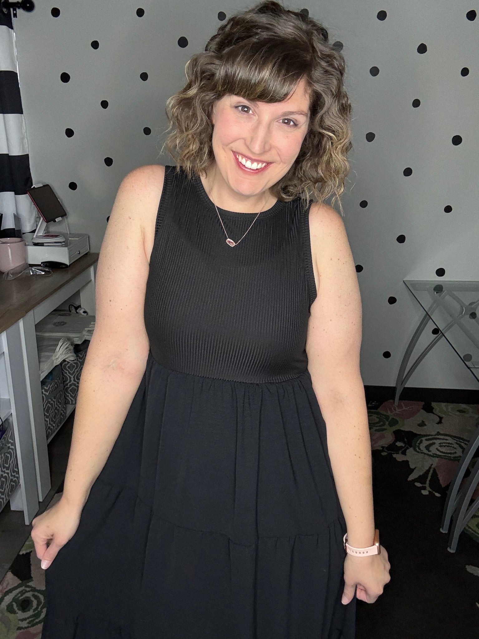 Black Midi Tank Dress S Black Midi Tank Dress S