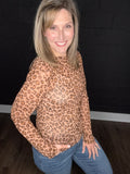 Cheetah Mesh Top