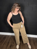 Judy Blue Golden Brown Wide Leg Ankle Pant