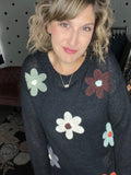 Embroidered Flower Sweater