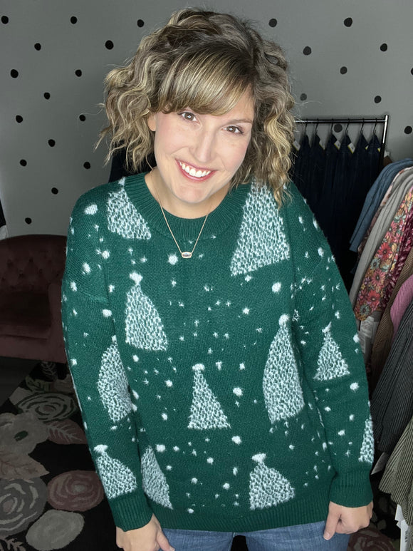 Green Christmas Tree Sweater