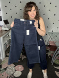 Judy Blue Braided Wide Leg Crop - Dark Wash