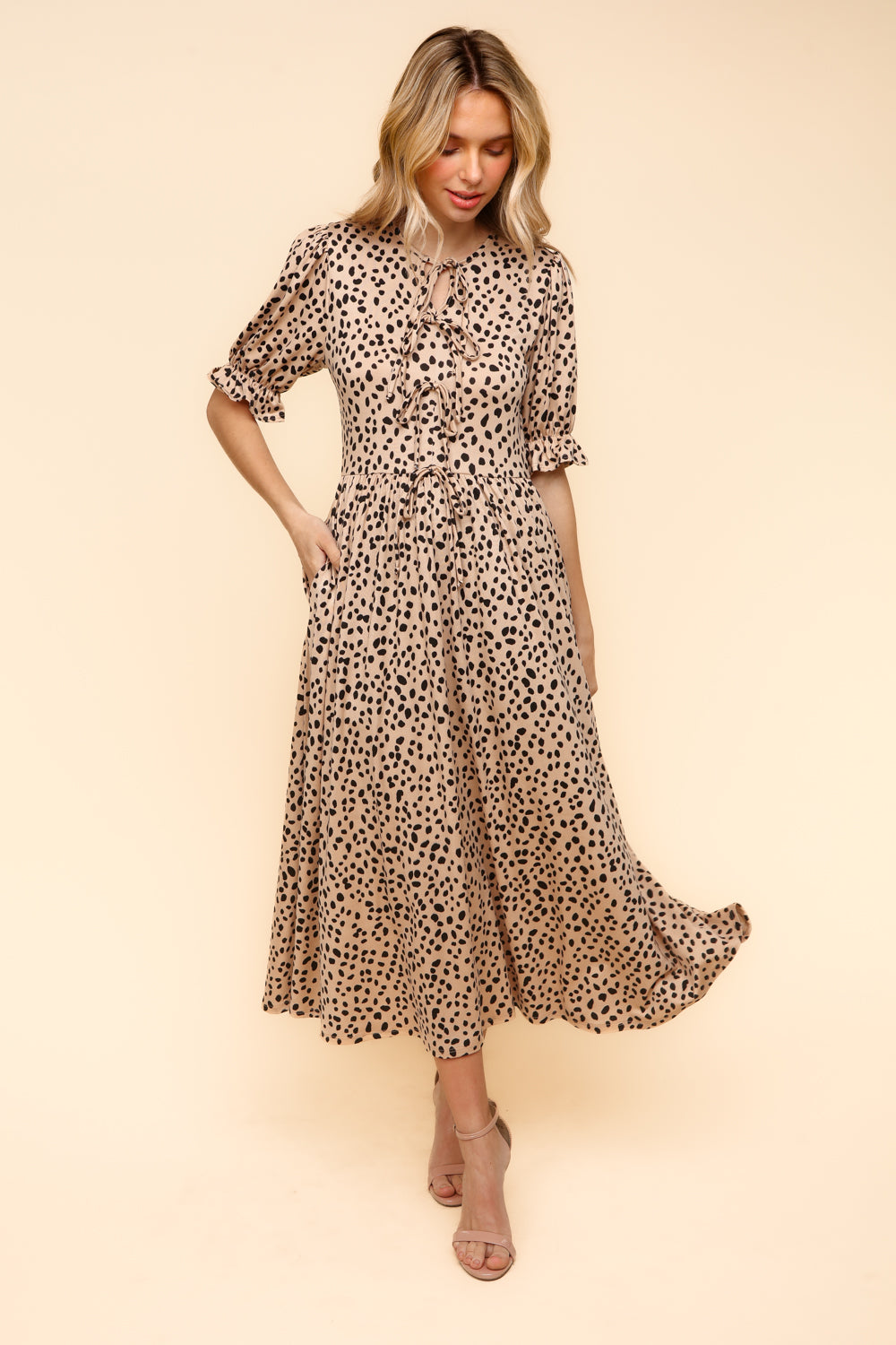 fit and flare leopard print dress Leopard Fit & Flare Midi Dress 1X