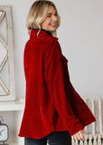 Red Chenille Shacket