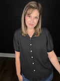 Crinkle Button Down Blouse