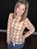 Plaid Mesh Top