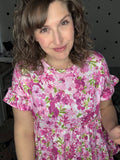 Buttery Soft Babydoll Top - Pink Floral