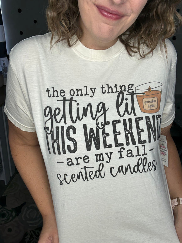 Fall Candles Getting Lit - Ivory