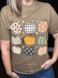 9 Patterned Pumpkins - Woodland Brown