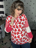 Red Hearts & Plaid Long Sleeve