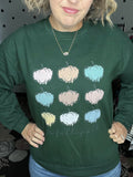 Grid of Pumpkins - Forest Green Sweatshirt