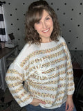Oversized Confetti Stripe Popcorn Sweater