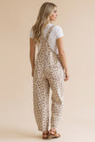 Oatmeal Floral Bib Overalls