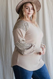 Sparkly Taupe Sweater (Plus Only)