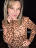 Cheetah Mesh Top