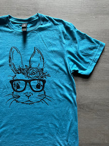 Cute Bunny With Glasses Tshirt