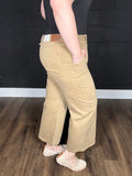 Judy Blue Golden Brown Wide Leg Ankle Pant