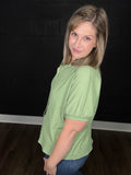 Crinkle Button Down Blouse