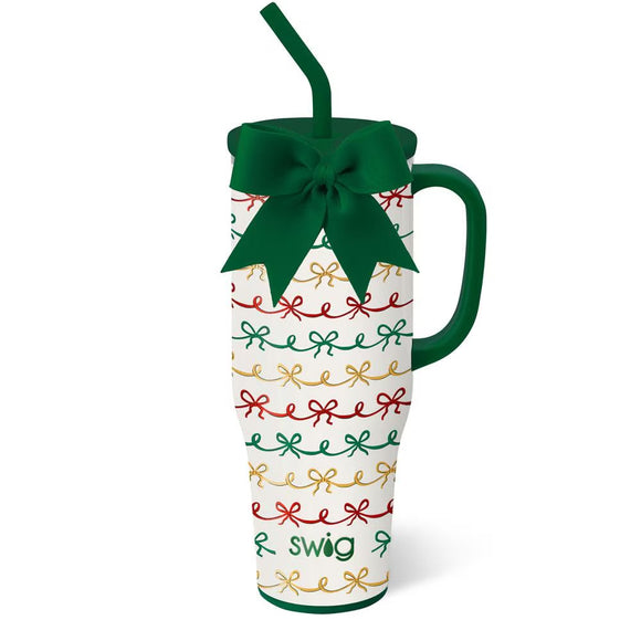 Swig Life 40oz Mega Mug | Christmas Bows