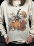 Watercolor Pumpkin Bow