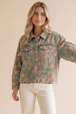 Vintage Floral Denim Jacket