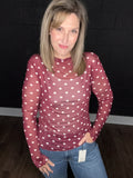 Polka Dot Mesh Tops