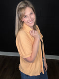 Crinkle Button Down Blouse