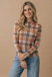Plaid Mesh Top